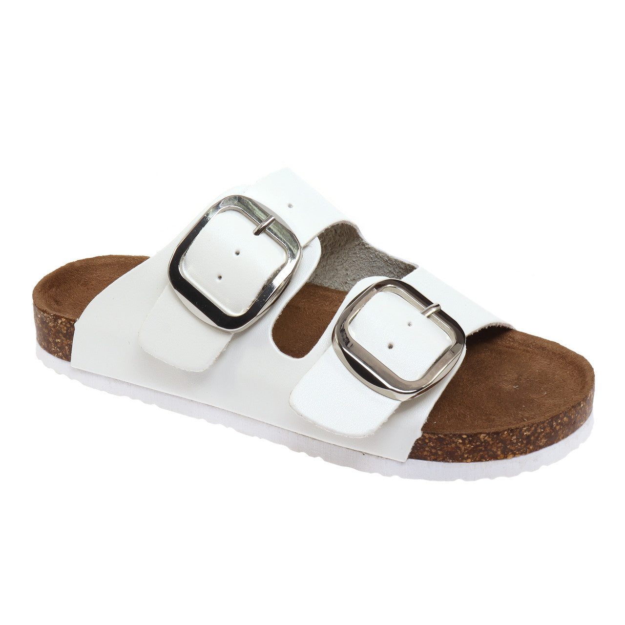 Outwoods Women's Bork-66 Buckle Slide Sandal - White 21391-103