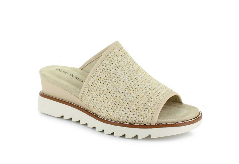 Pierre Dumas Women's Expand-1 Wedge Slide Gold Combo - Whiskey 22087-560