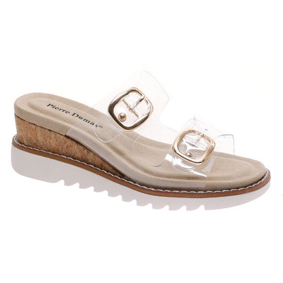 Pierre Dumas Women's Expand - 2 Wedge Slide Sandal - Clear 22088-000