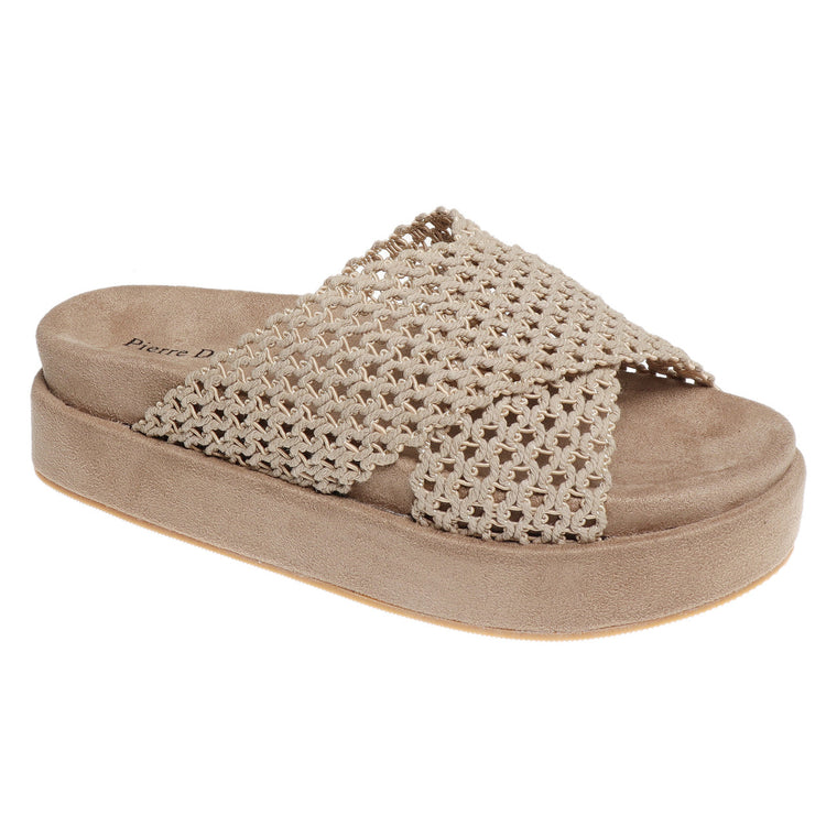 Pierre Dumas Women's Mind-2 Slide Sandal - Taupe 22148-534