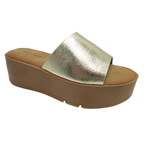 Pierre Dumas Women's Aster-4 Wedge Slide Sandal - Gold 22168-207