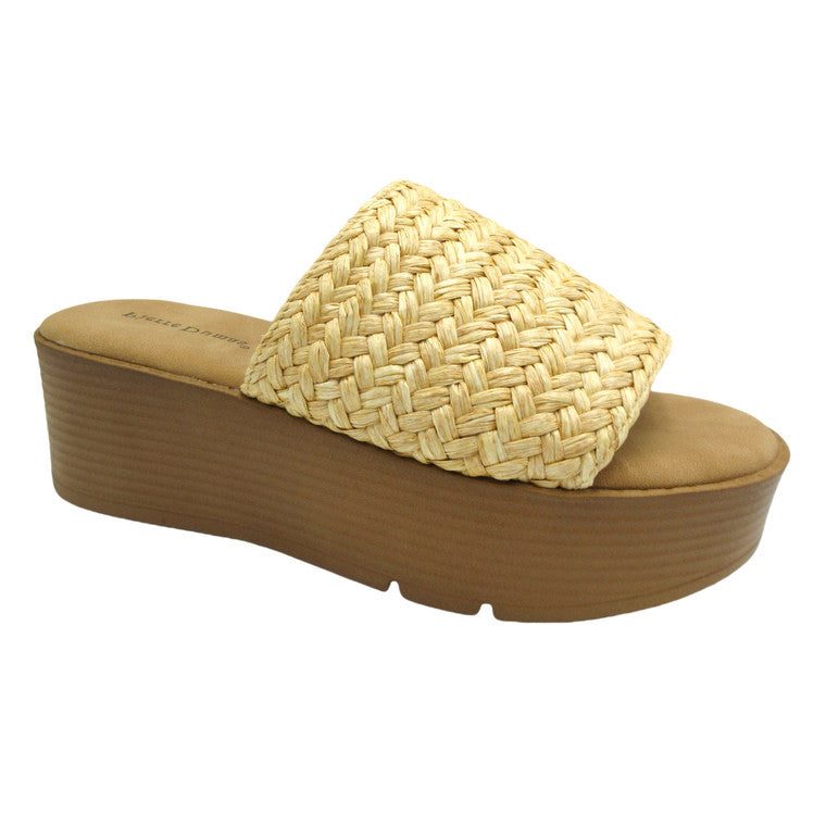 Pierre Dumas Womens Aster-4 Wedge Slide Sandal - Natural 22168-571