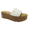 Pierre Dumas Women's Aster-3 Wedge Slide Sandal - White 22171-503