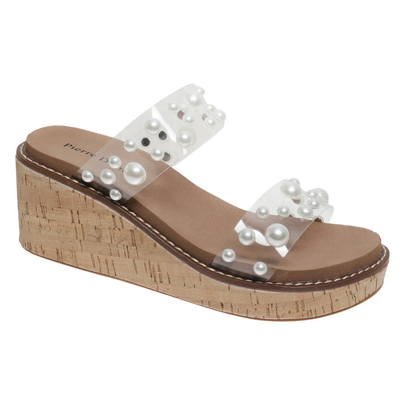 Pierre Dumas Women's Sonda-1 Wedge Sandal - Lucite 22196-000