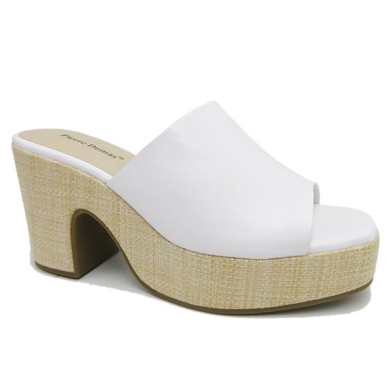 Pierre Dumas Women's Tayla-1 Wedge Sandal - White 27588-103