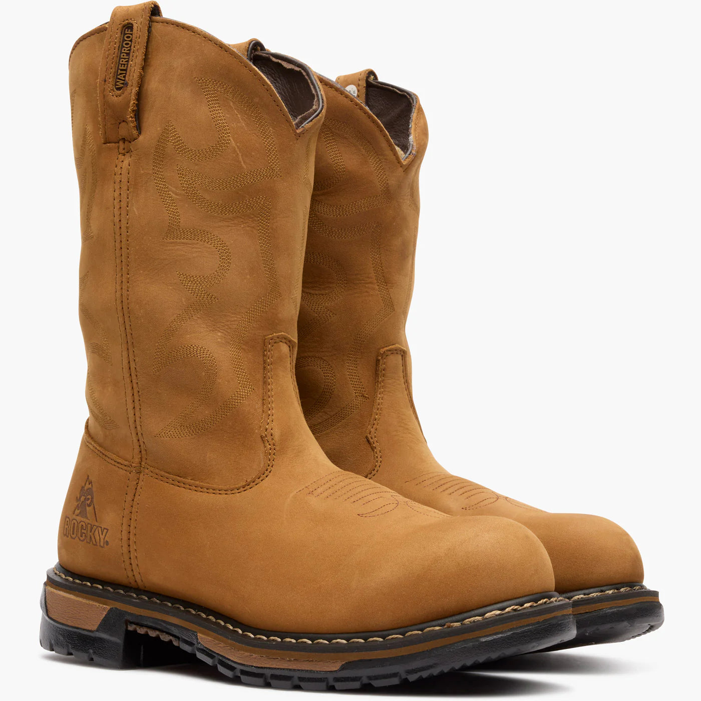 Rocky Men's Original Ride Branson Steel Toe WP Western Boots - Aztec Crazy Horse FQ0002809