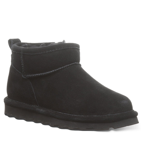 Bearpaw Youth Shorty Fur Boot - Black 2860Y