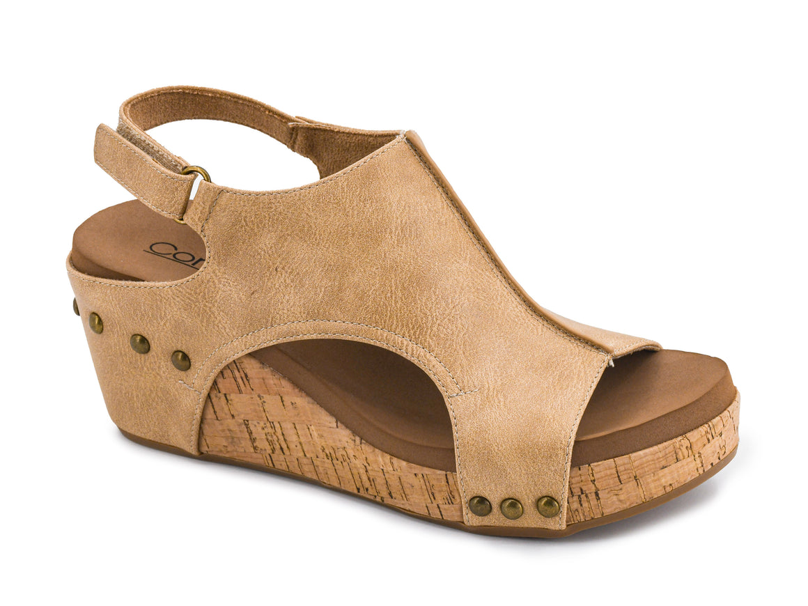 Corkys Women's Carley Wedge Sandal - Almond 30-5316