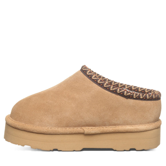 Bearpaw Youth Martis Platform Slip-On Slipper - Iced Coffee Solid 3038Y