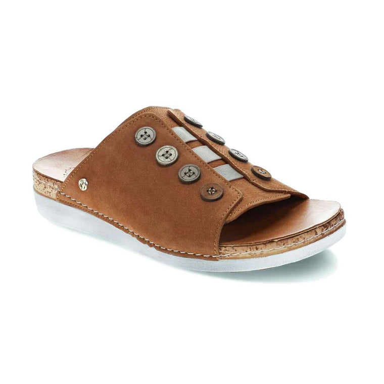 Revere Women's Antalya Slide Sandal - Caramel 34ANTACAR