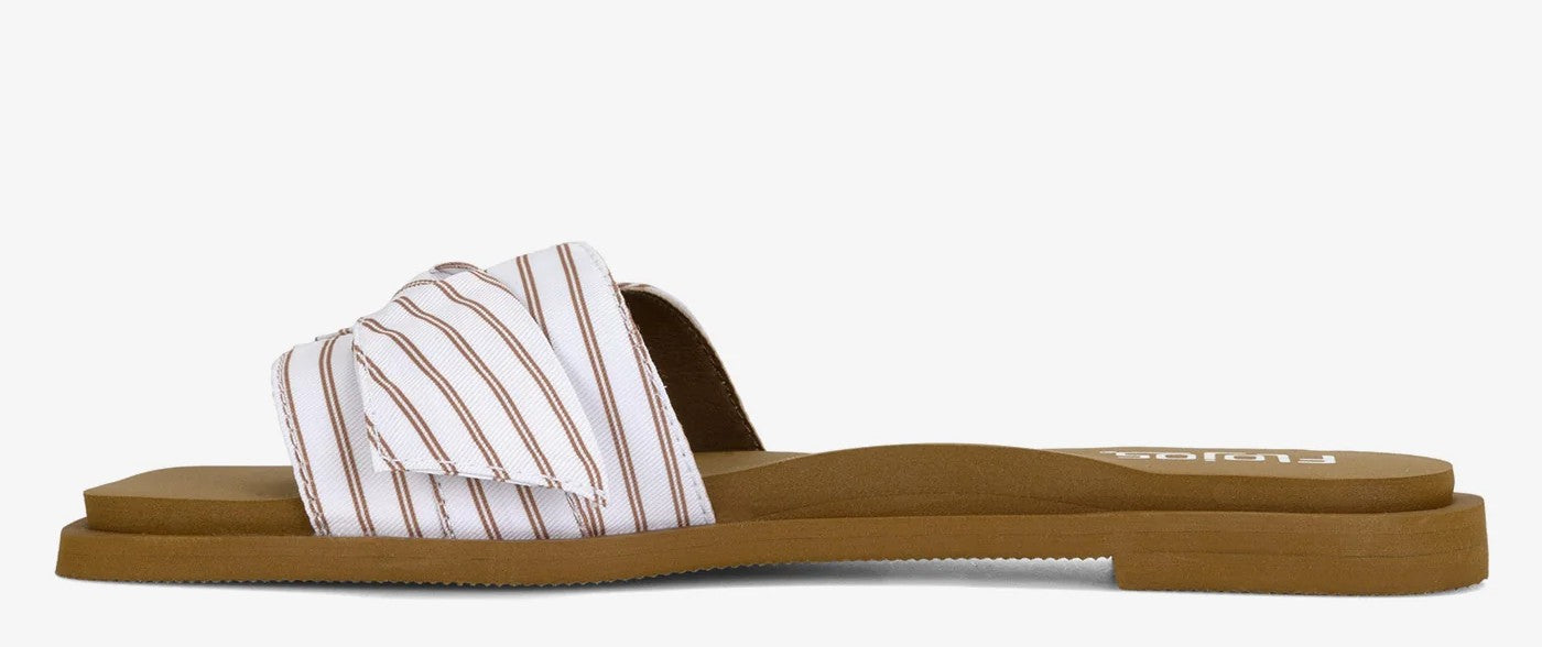 Flojos Women's Sur Slide Sandal - Ivory Stripe 368