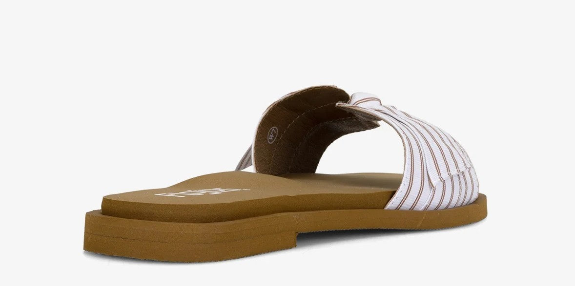 Flojos Women's Sur Slide Sandal - Ivory Stripe 368