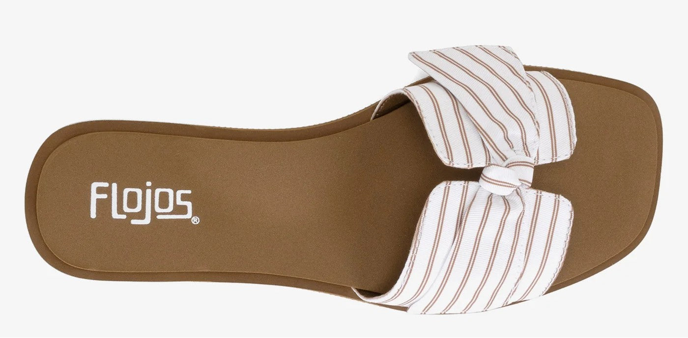 Flojos Women's Sur Slide Sandal - Ivory Stripe 368