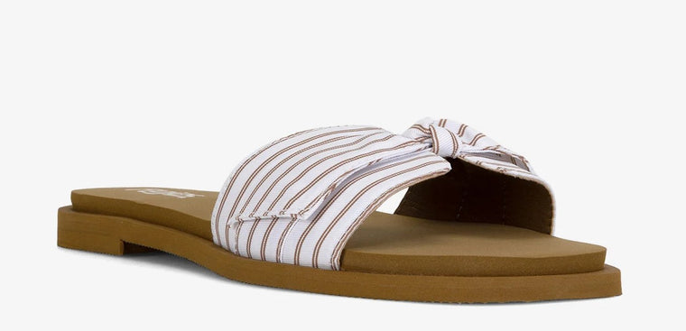 Flojos Women's Sur Slide Sandal - Ivory Stripe 368-IVST