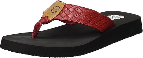 Yellow Box Women's Cocoa Flip Flips - Red 37221