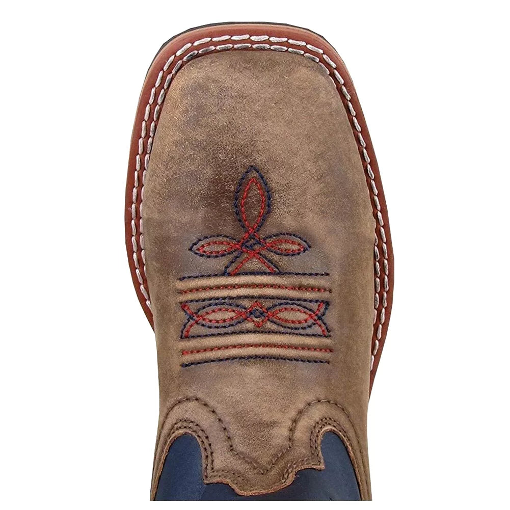 Smoky Mountain Child's Stars and Stripes Western Boot - Vintage Brown 3880C