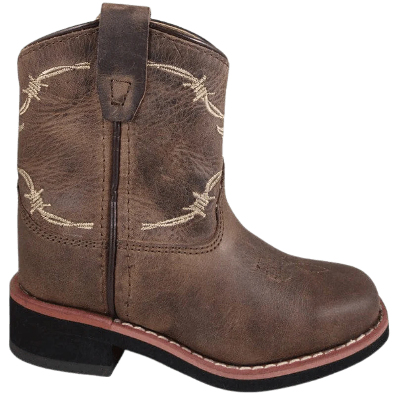 Smoky Mountain Toddler's Logan Western Boot - Waxed Distressed Brown 3923T