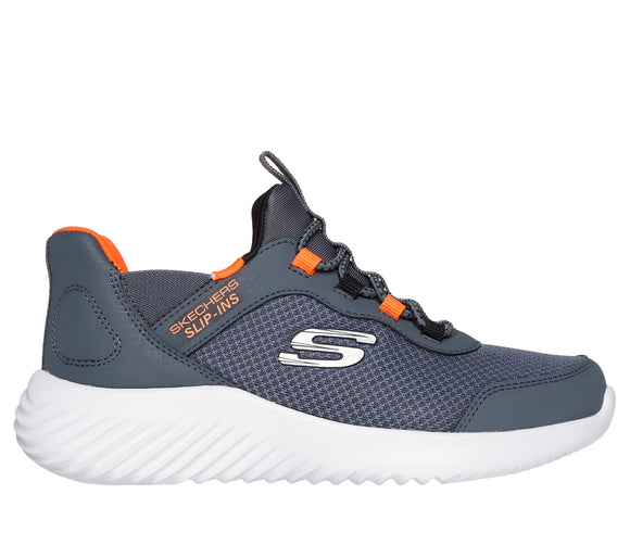 Skechers Kid's Bounder - Brisk-Burst Sneaker - Charcoal/Orange 403822L