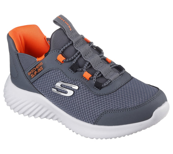 Skechers Kid's Bounder - Brisk-Burst Sneaker - Charcoal/Orange 403822L