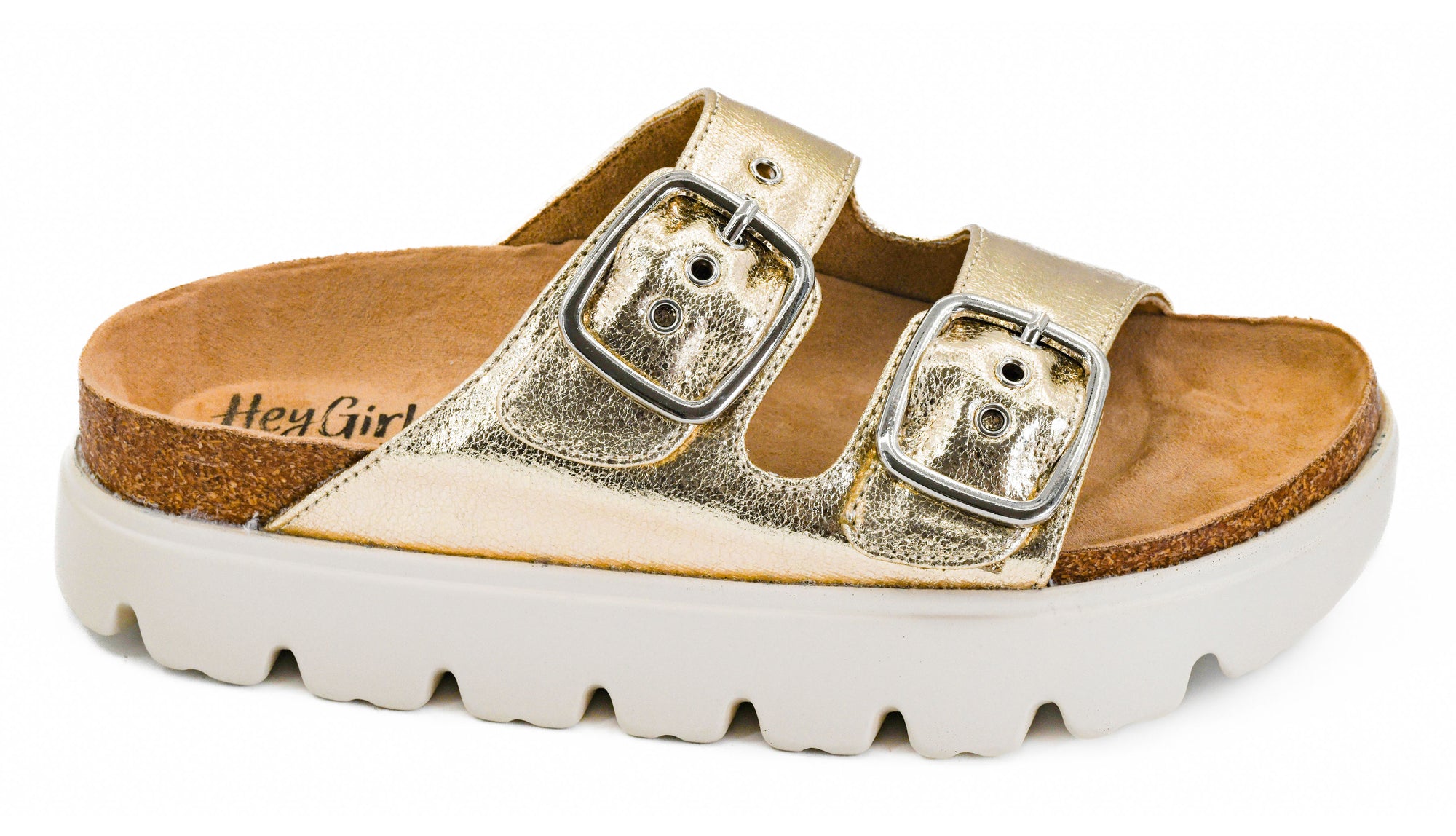 Corkys Women's Rumor Has It Sandal -Gold Crinkle Metallic 41-0245