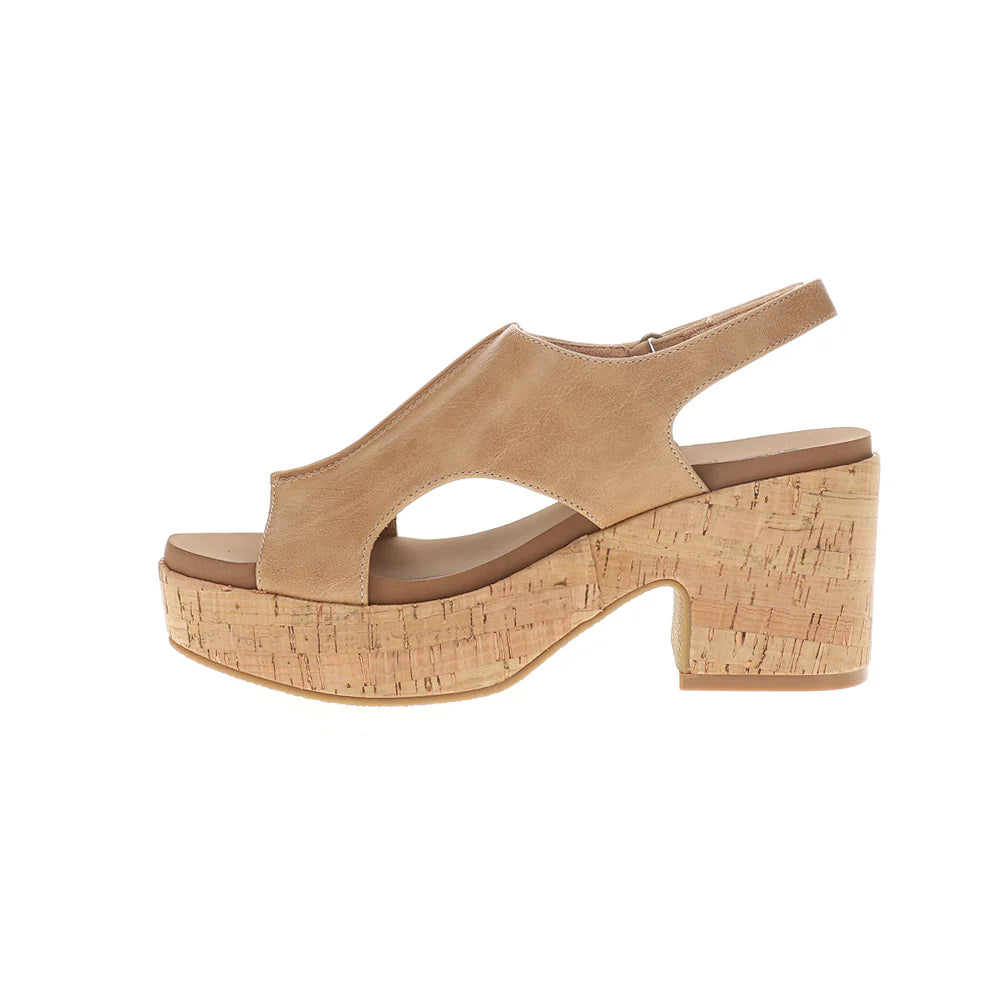 Corkys Women's Miss Carley Wedge Sandal - Caramel 41-0373