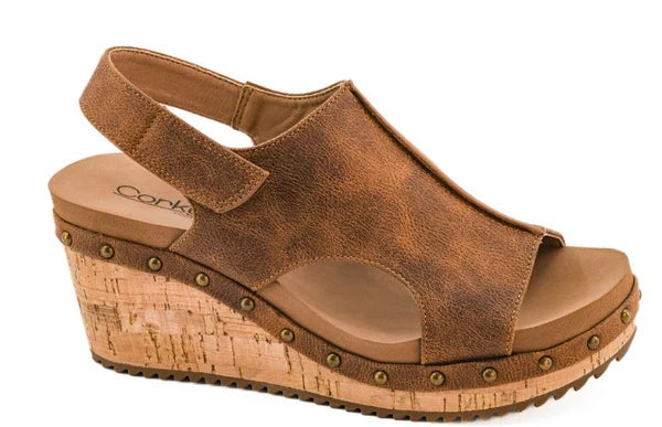 Corkys Women's For Keeps Wedge Sandal - Rust 41-0626