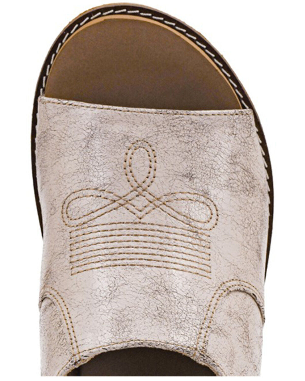 Corkys Most Wanted Sandal Wedge - Cream Crackle 41-0632