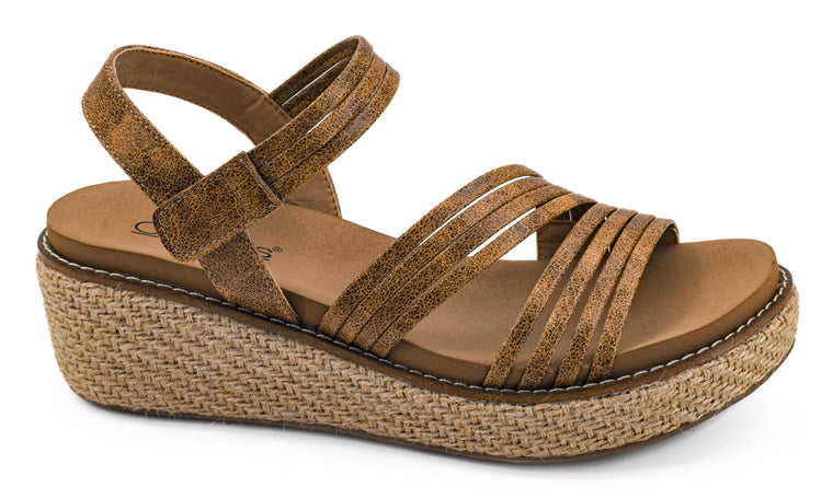 Corkys Women's What About Now Wedge Sandal - Cognac 41-0723