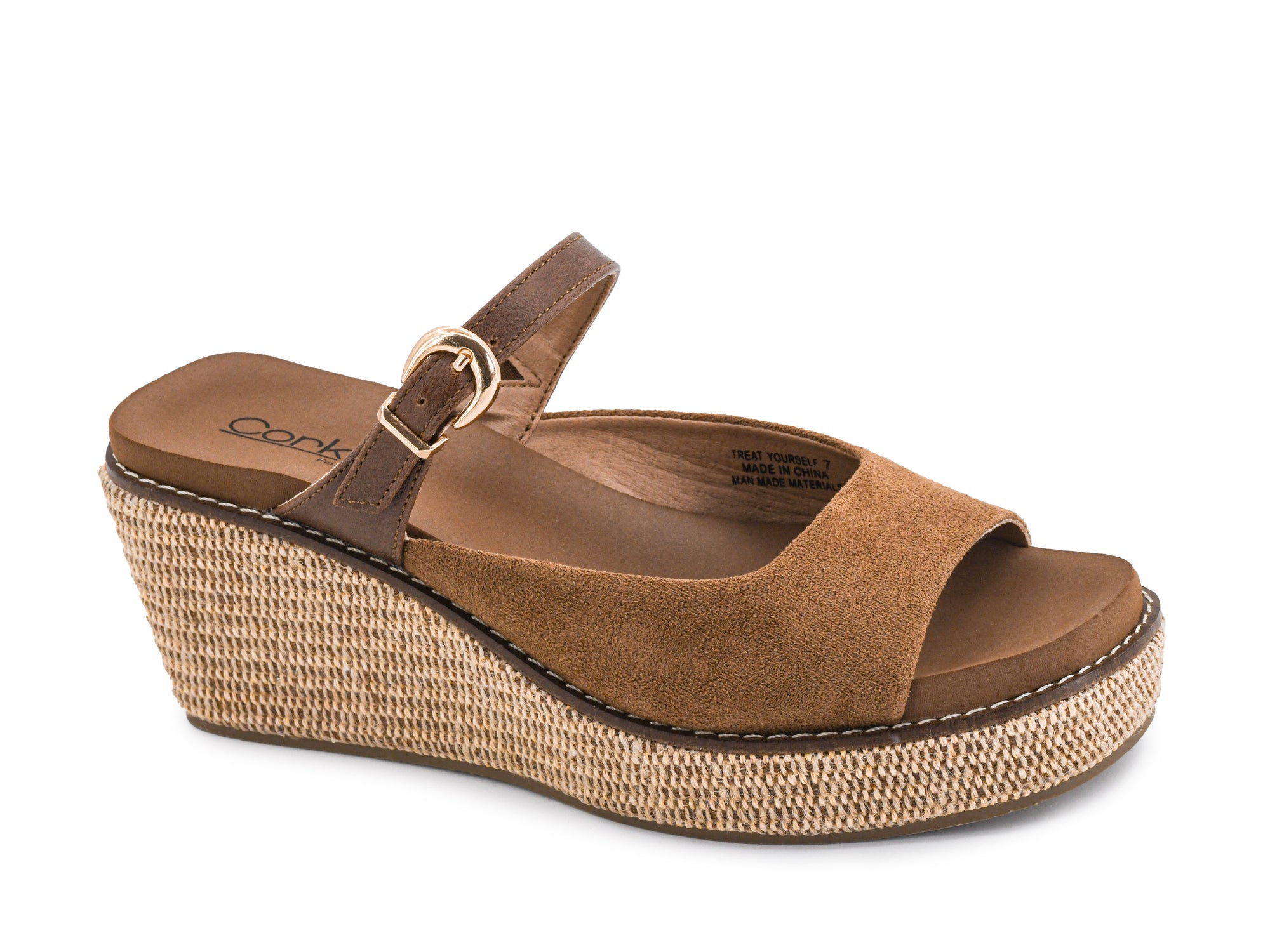 Corkys Women's Treat Yourself Wedge Sandal - Cheatnut Combo 41-0793