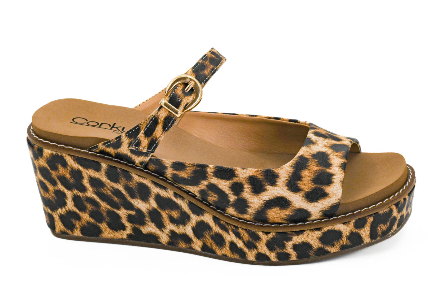 Corkys Women's Treat Yourself Wedge Sandal - Leopard 41-0793