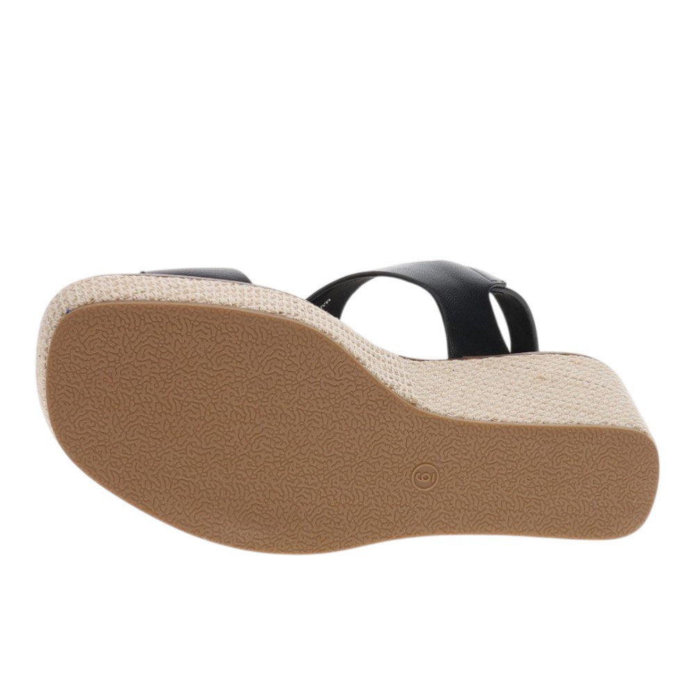 Corkys Women's Steppin Out Wedge Sandal - Black 41-0807