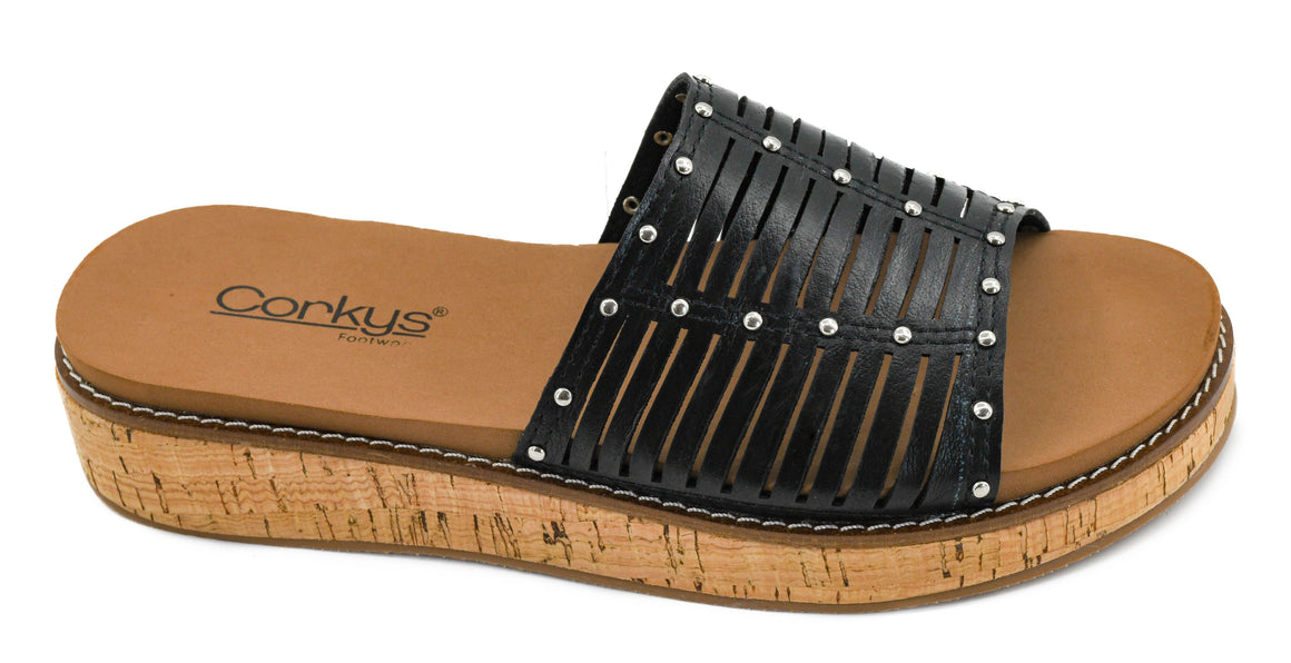 Corkys Women's At Ease Sandal - Black 41-0832