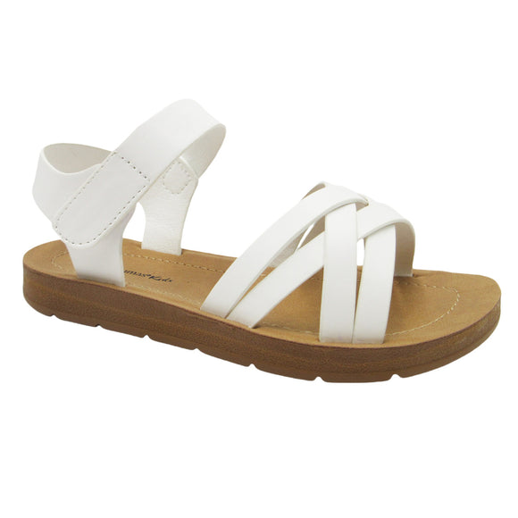 Pierre Dumas Kid's Kali-2 Sandal - White 41003-103