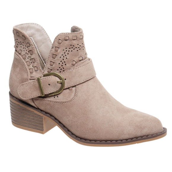 Pierre Dumas Kid's Whitney-12 Suede Bootie - Taupe 49072-434