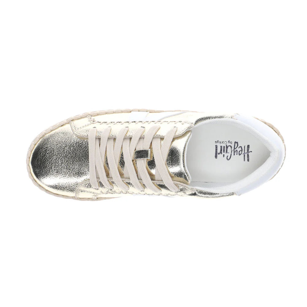 Corkys Women's Friend Zone Sneaker - Gold Metallic 51-0158