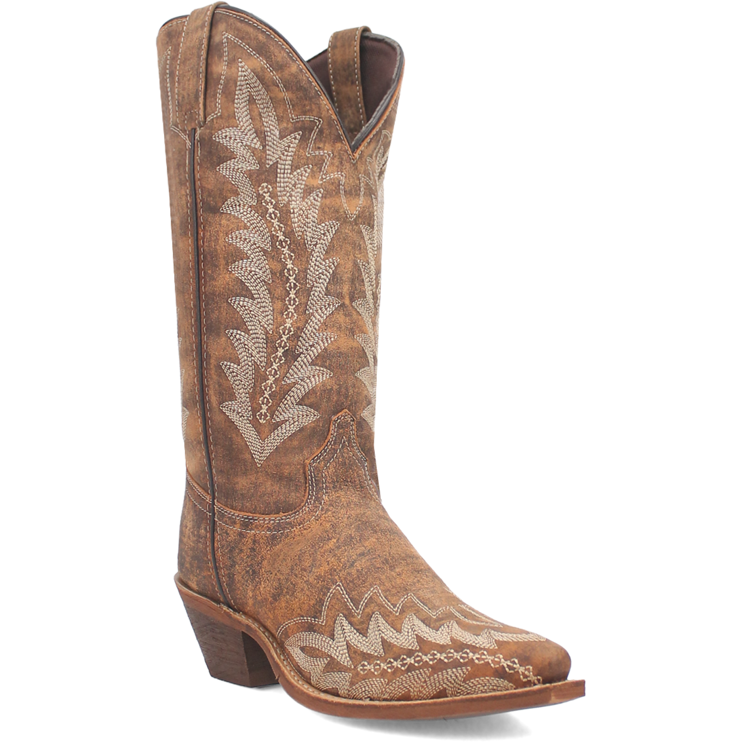Laredo Women's 12" Emmylee Leather Western Boot - Tan 52189