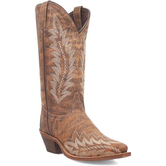 Laredo Women's 12" Emmylee Leather Western Boot - Tan 52189