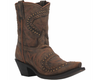 Laredo Women's Fancy Short Western Boots With Studs - Tan 52402