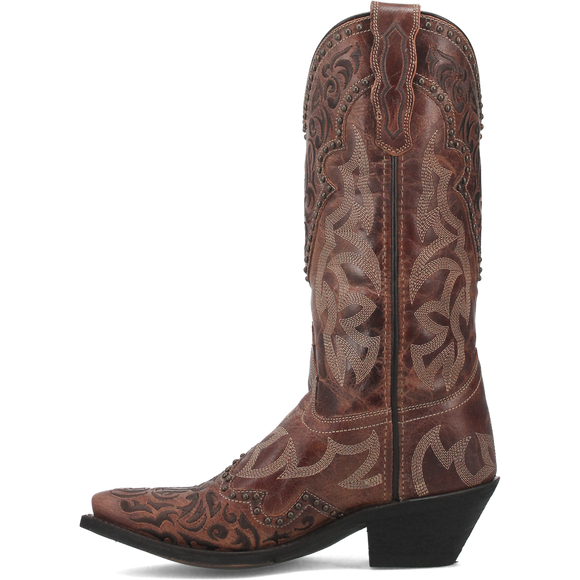 Laredo Women's 12" Braylynn Leather Western Boot - Brown 52410