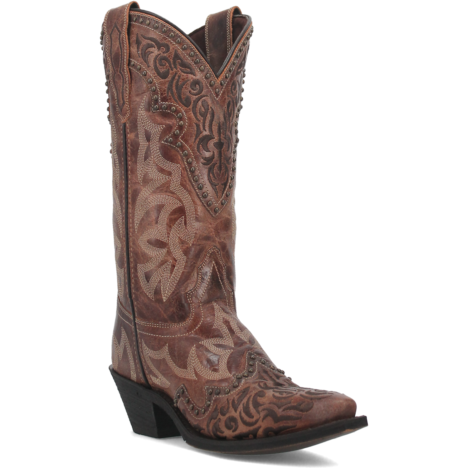 Laredo Women's 12" Braylynn Leather Western Boot - Brown 52410