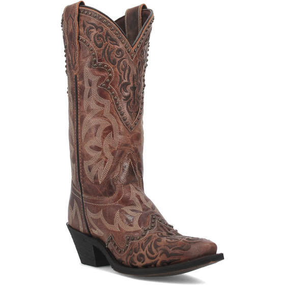 Laredo Women's 12" Braylynn Leather Western Boot - Brown 52410