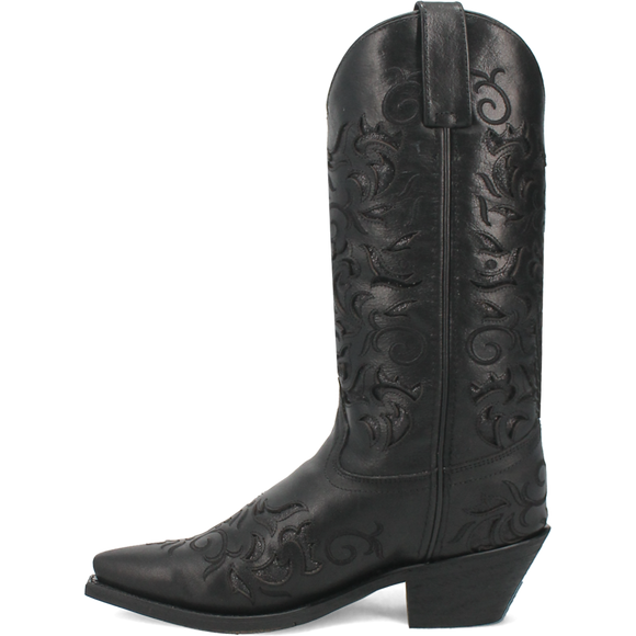 Laredo Women's 12" Night Sky Snip Toe Western Boot - Black 52450