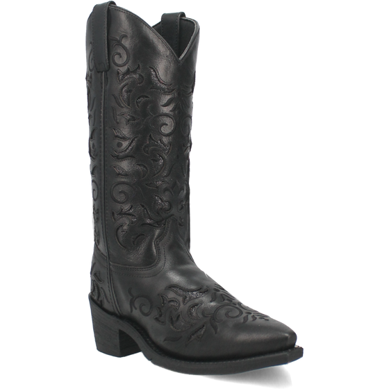 Laredo Women's 12" Night Sky Snip Toe Western Boot - Black 52450