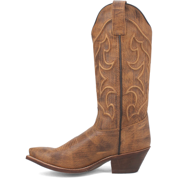 Laredo Women's 12" Reva Snip Toe Western Boot - Honey 54267