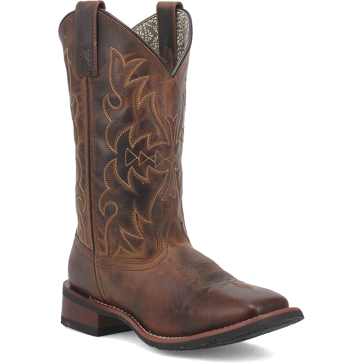 Laredo Rich Brown Leather Boots BOUQUET LEATHER BOOT main image 4