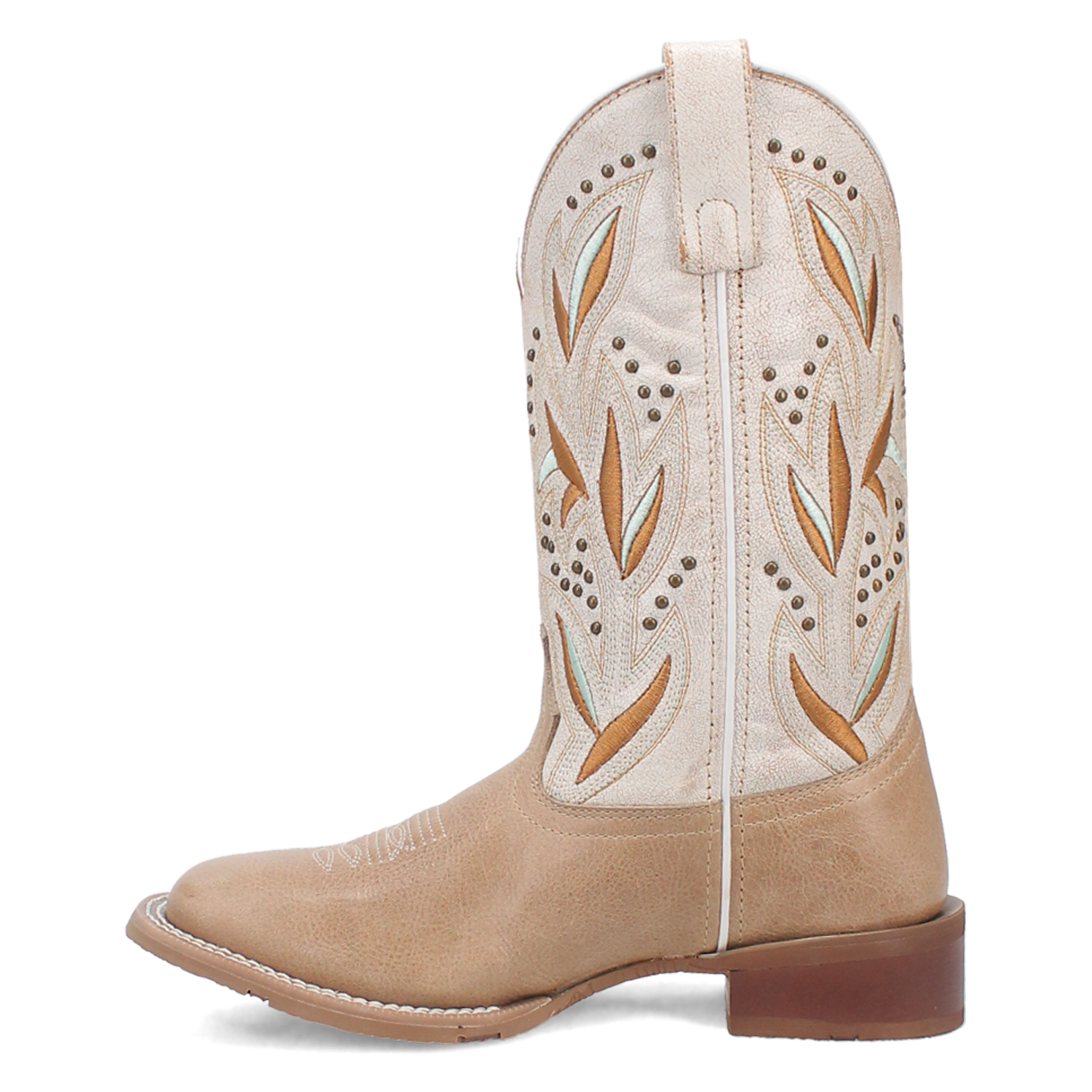 Laredo Women's 11" Lydia Stud Western Boot - Sand White 5603