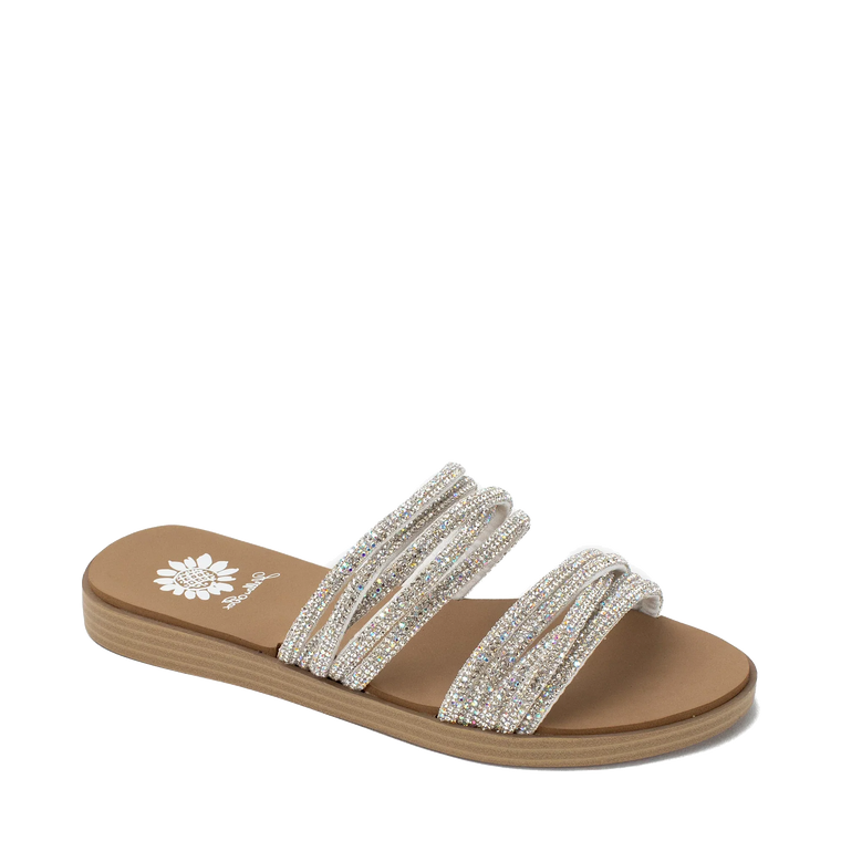 Yellow Box Women's Debbie Slide Sandal - White 59942