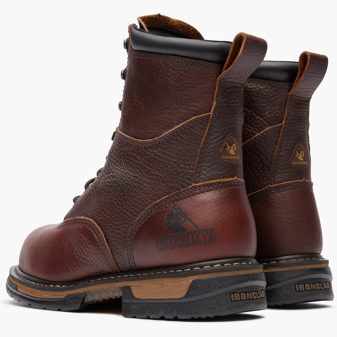 Rocky Men's 8" IronClad Waterproof Steel Toe Work Boot - Brown FQ0006693