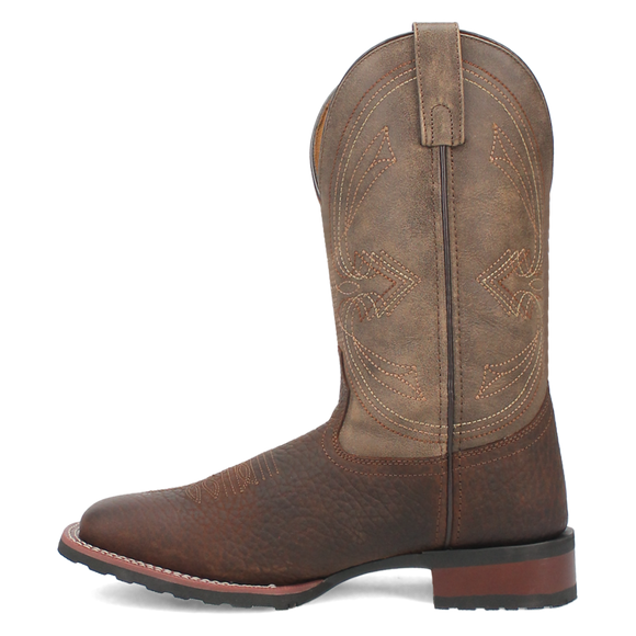 Laredo Men's 11" Elias Western Boot - Chocolate/Tan 7733