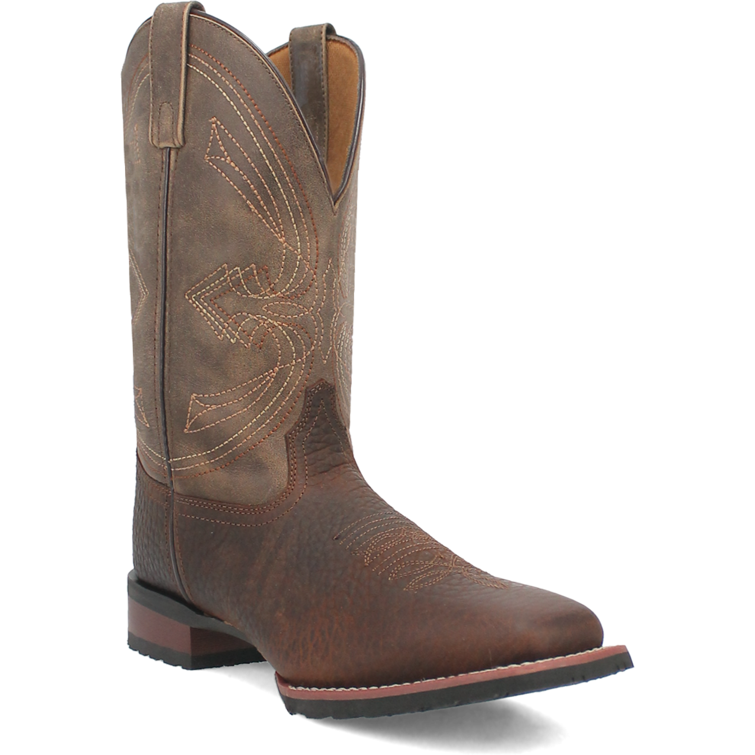Laredo Men's 11" Elias Western Boot - Chocolate/Tan 7733